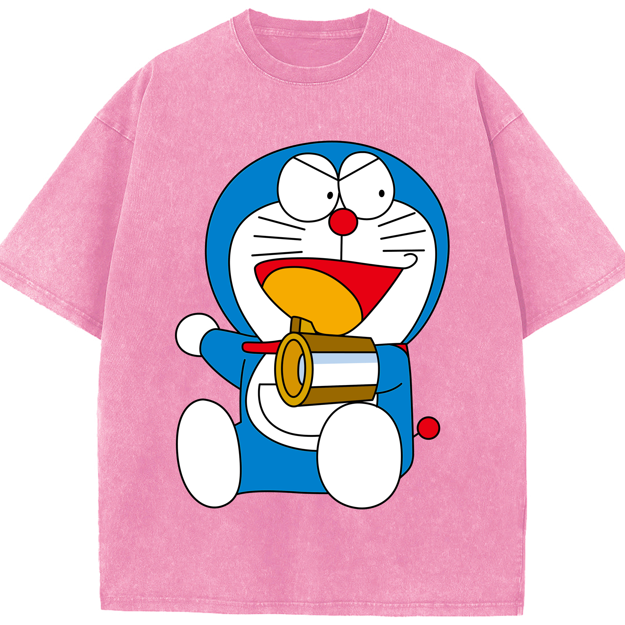 （画像用） ドラえもん Doraemon 綿100% ヴィンテージ風 半袖Tシャツ（フロントプリント）